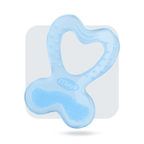 دندانگیر سیلیکونی مایا طرح قلب آبی
